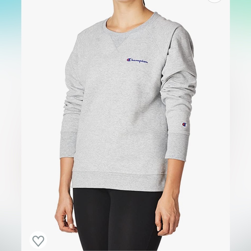 Champion Women's Powerblend Graphic Boyfriend Crew - PLUS SIZE 1X